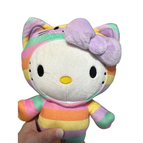 Hello Kitty Sanrio Gund 2020 Rainbow Cat Outfit Stuffed Animal Plush 9.5" Pride - Picture 2 of 10
